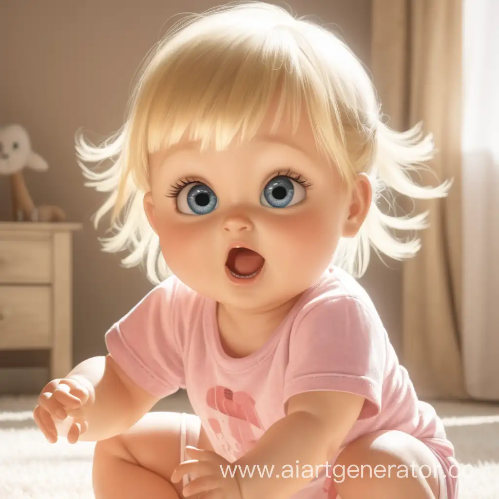 Adorable-Blond-Baby-Girl-Engaging-in-Playful-Exploration