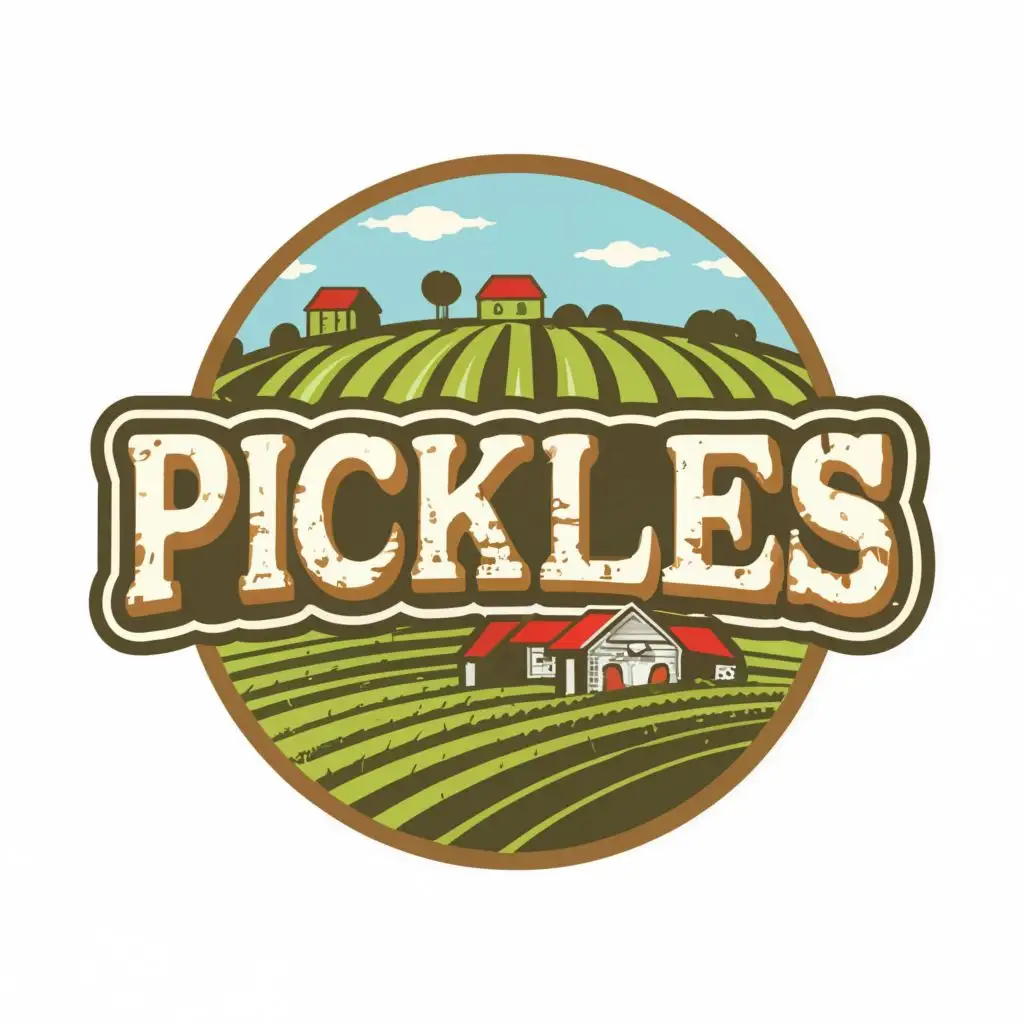 logo, farmland, with the text "pickles", typography, be used in Retail industry