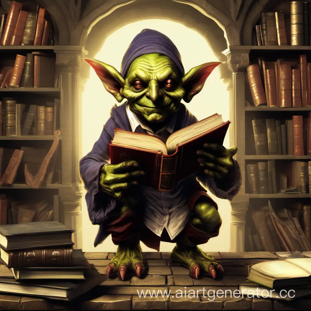 Enigmatic-Goblin-Librarian-in-Mysterious-Library