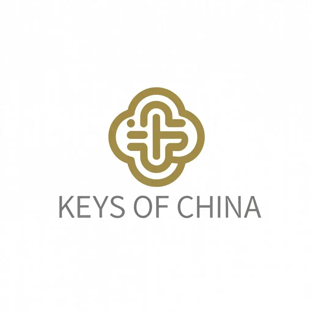 a logo design,with the text "Keys of China", main symbol:To facilitate your business from China,Minimalistic,clear background