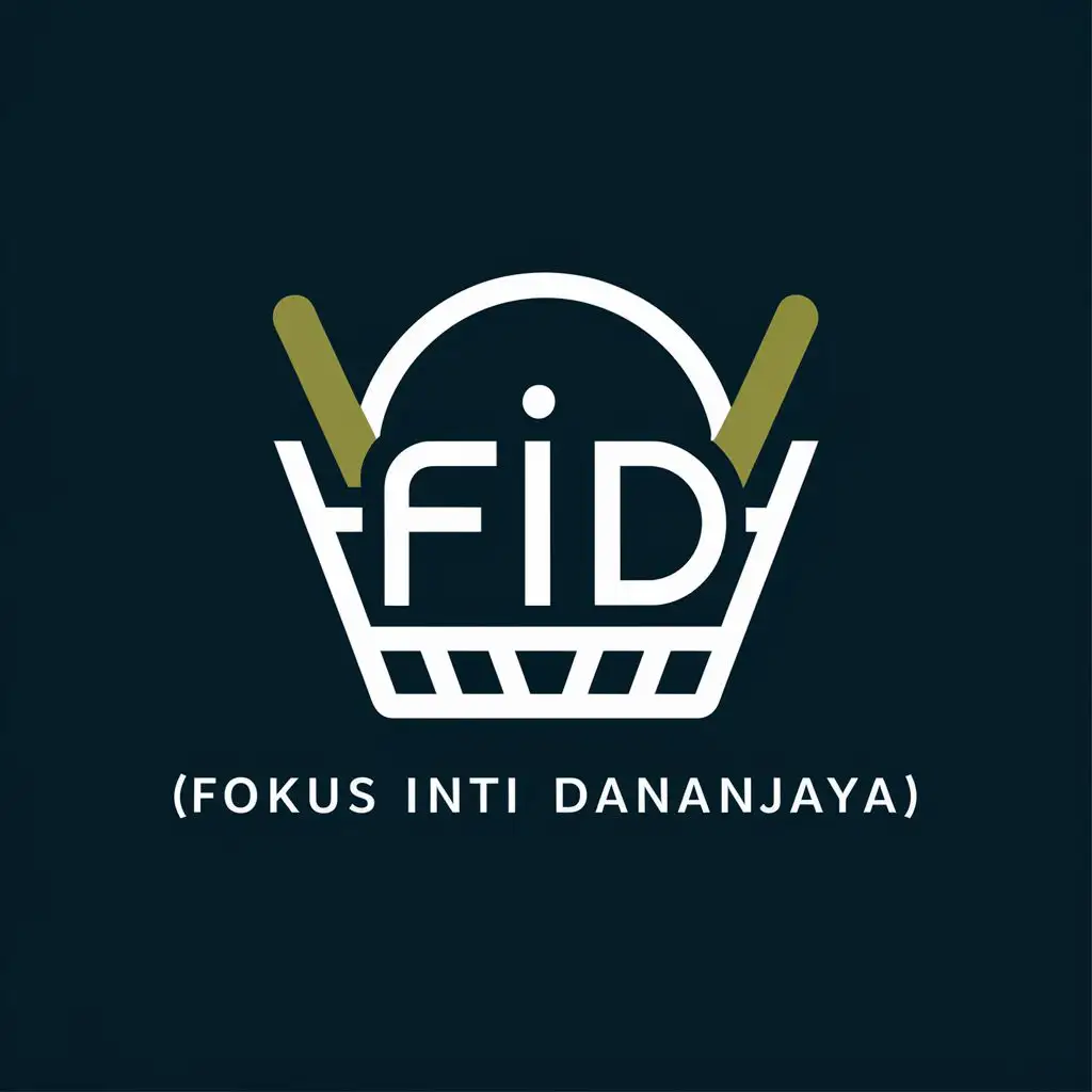 logo, Basket, with the text "FID (Fokus Inti Dananjaya)", typography, be used in Retail industry