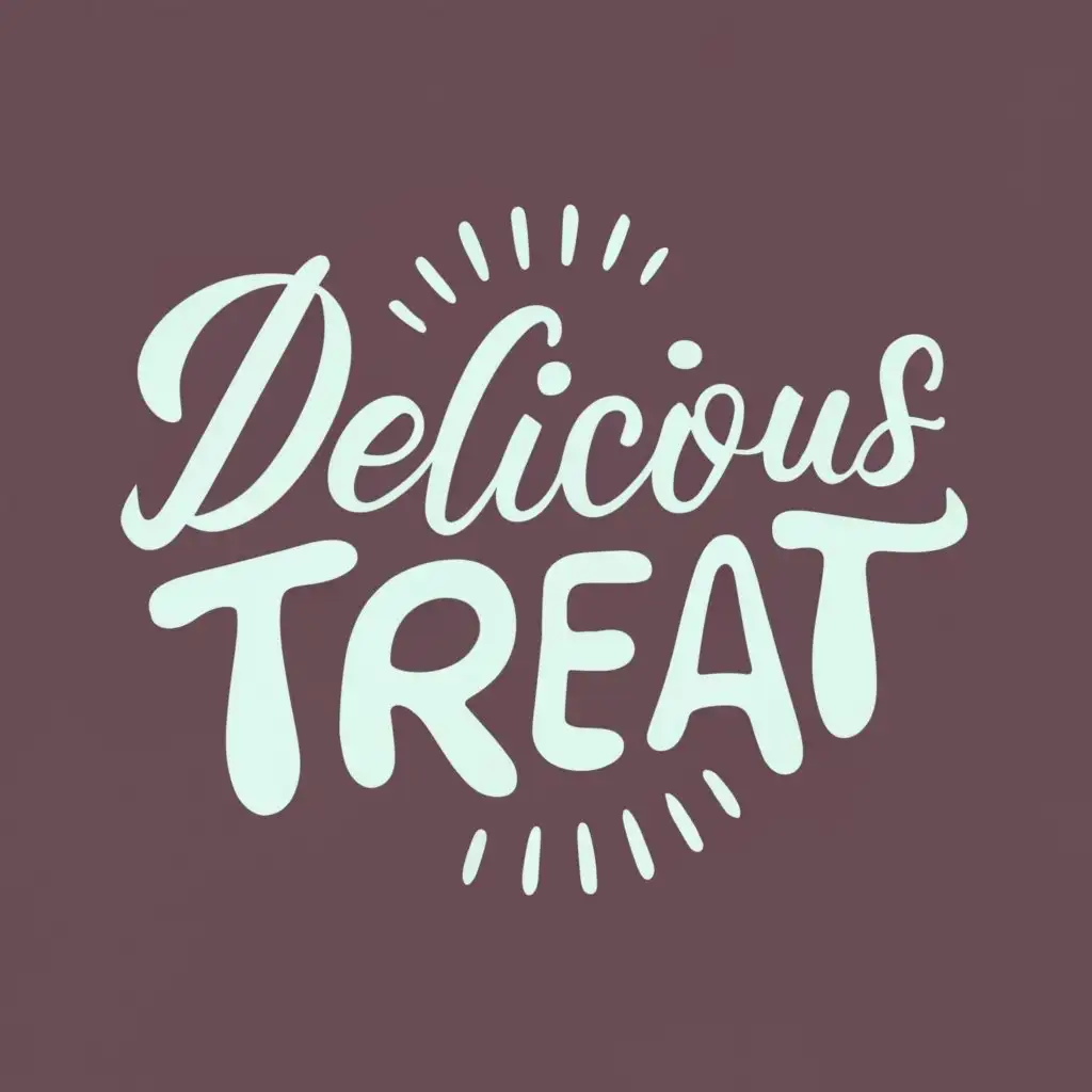 logo, food, with the text "Delicious treat", typography, be used in Restaurant industry