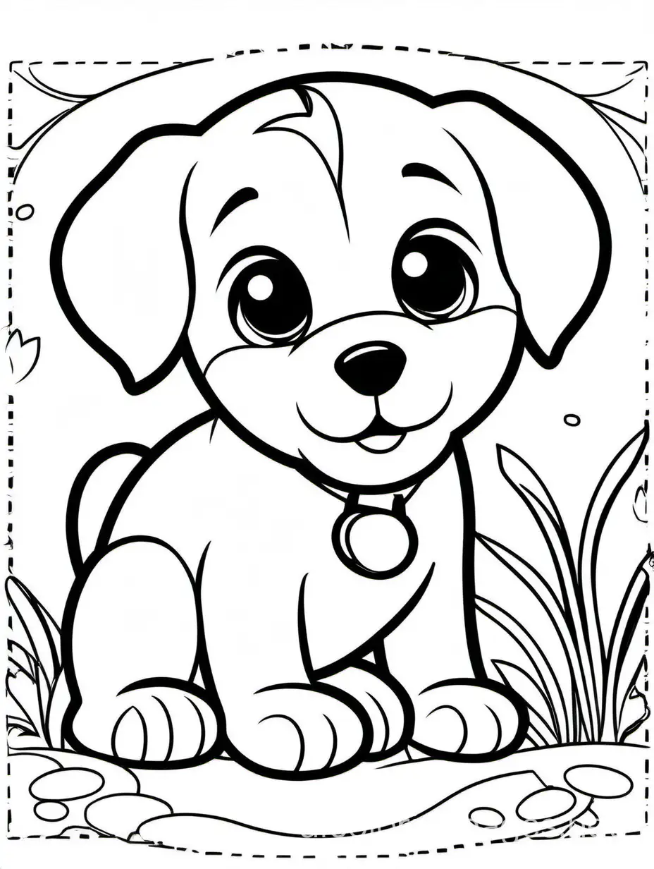 Simple-and-Adorable-Puppy-Coloring-Page-for-Kids