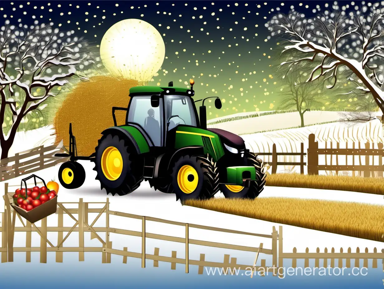 поздравительная открытка для фермера с новым годом




