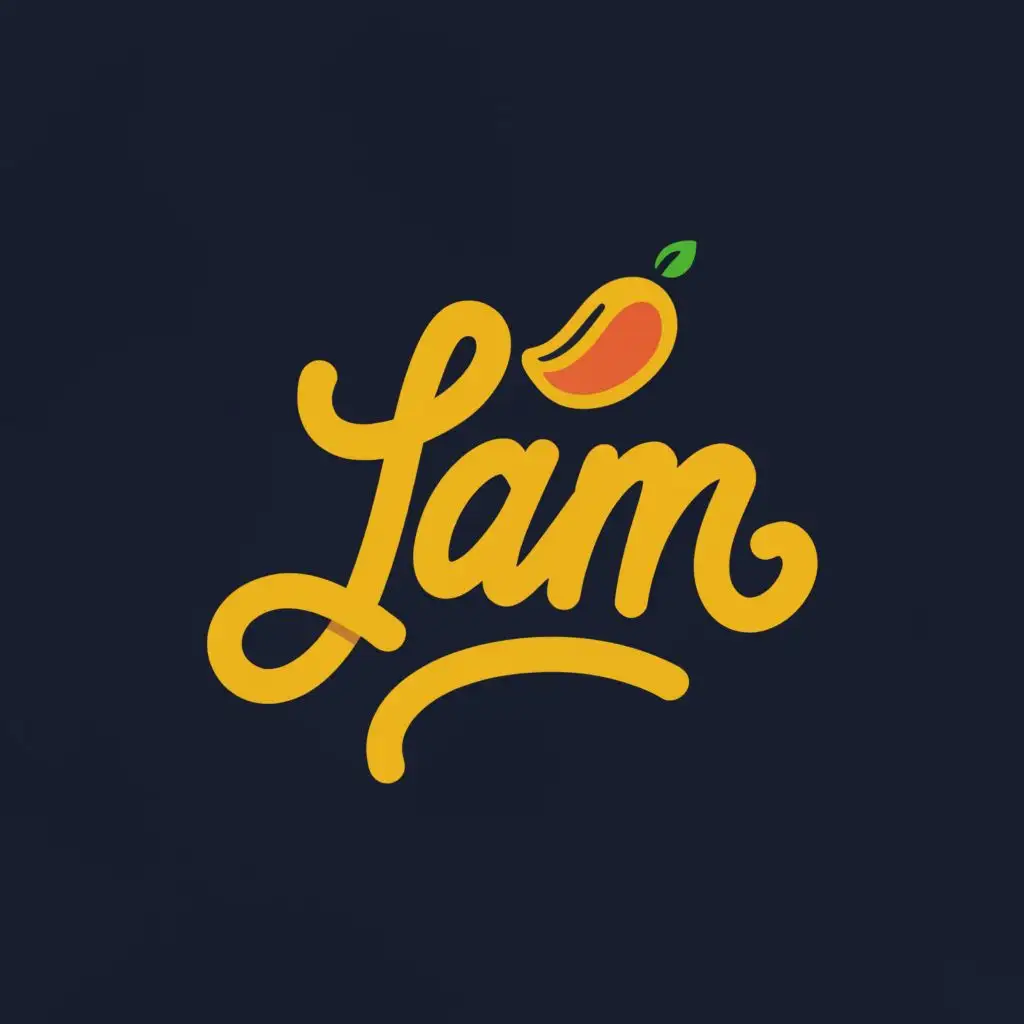 a logo design,with the text "Jam", main symbol:a mango,Moderate,be used in Restaurant industry,clear background