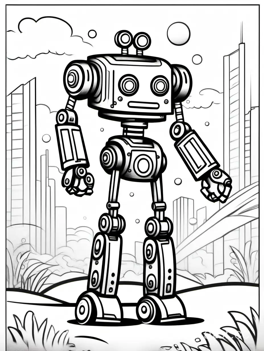 Adorable-Black-and-White-Cartoon-Robot-for-Preschool-Coloring-Fun