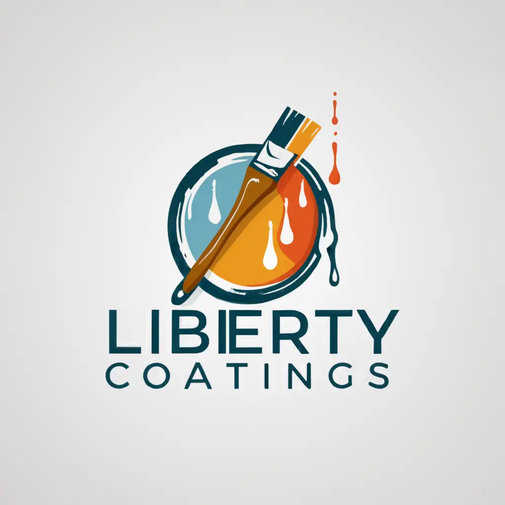 a logo design,with the text "Liberty Coatings", main symbol:A Painting Company,Moderate,clear background