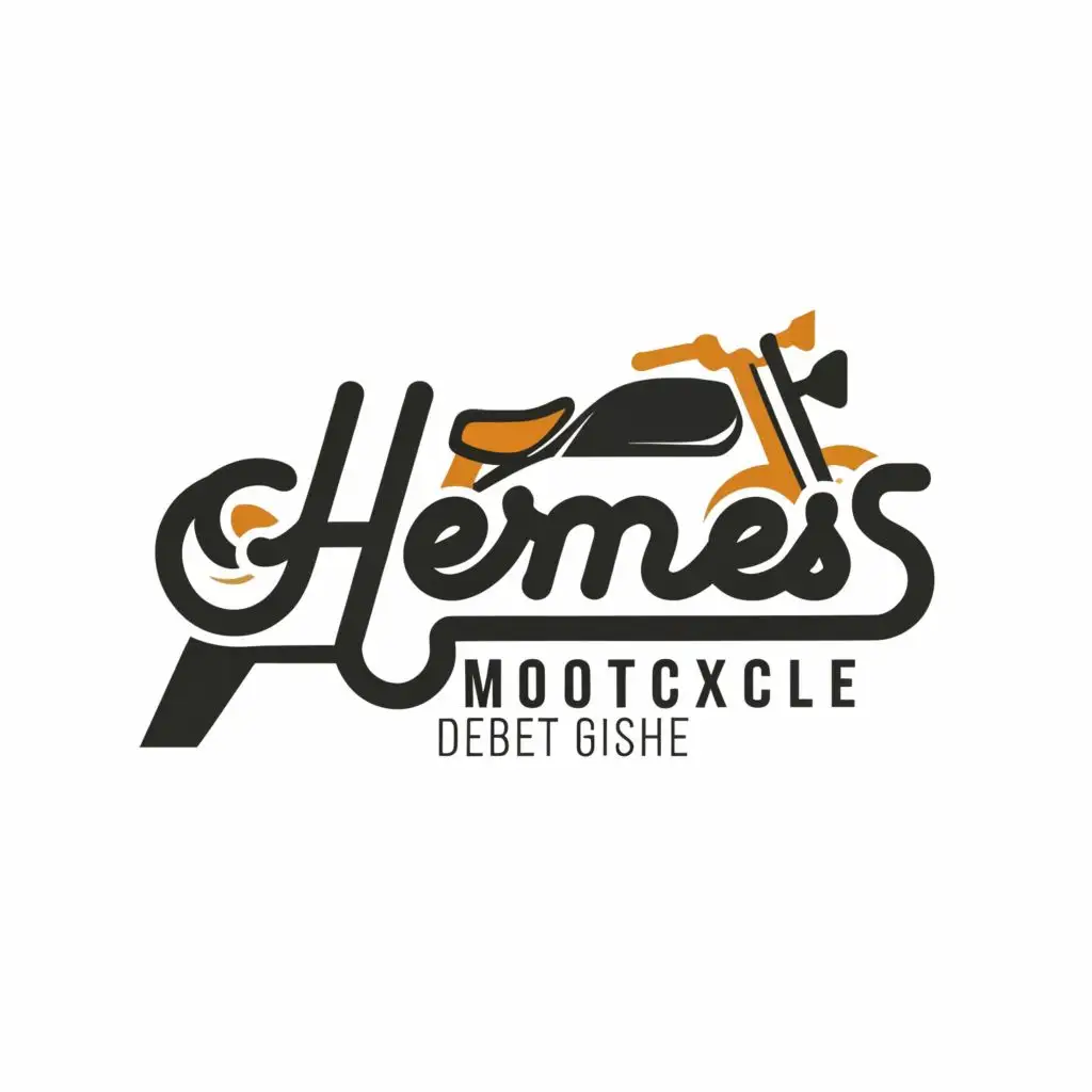 logo, Come up with a logo for a motorcycle dealership in a minimalistic style, with the text "Hermes", typography, be used in Automotive industry