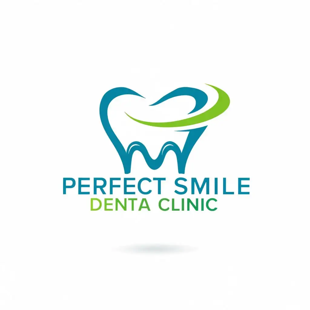 logo, Dental, with the text "perfect smile Dental clinic", typography, be used in Medical Dental industry