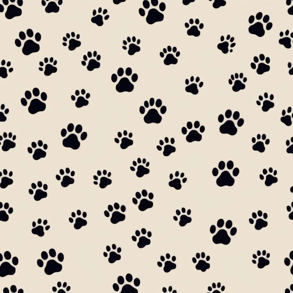 dog animated paw prints