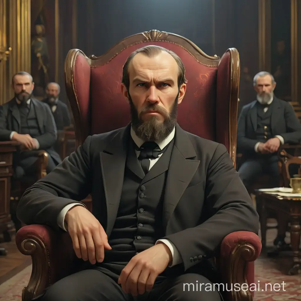 Fyodor Dostoevsky in 19th Century Russian Empire Setting with Realistic 3D Animation