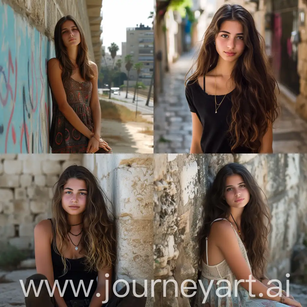 full length photo of a Israel girl