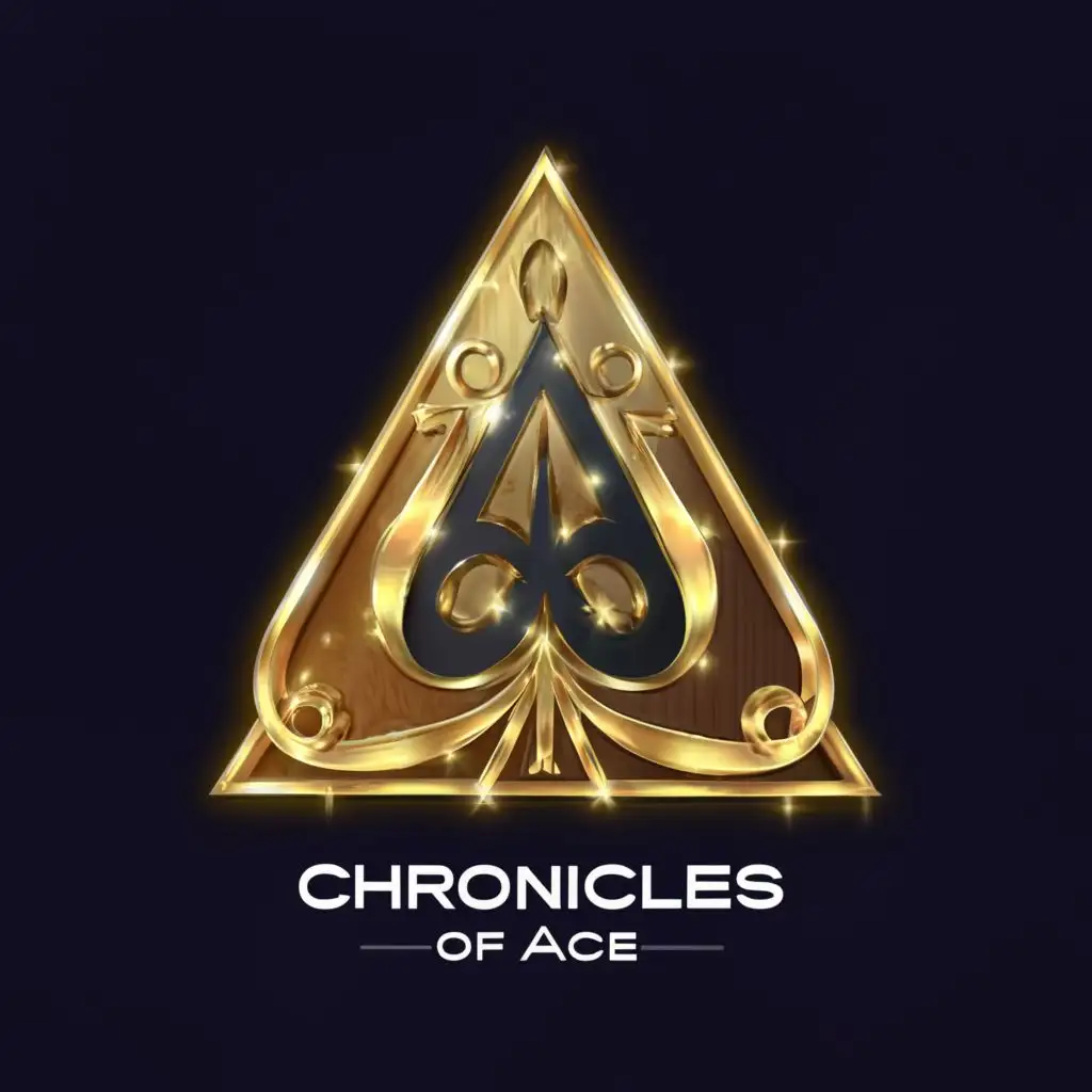 a logo design,with the text 'Chronicles Of Ace', main symbol:Ace of spades card,Moderate, be used in Entertainment industry, clear background, make image more complex