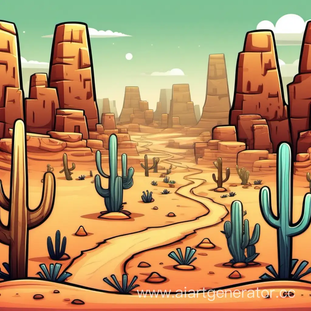 Colorful-Cartoon-Desert-Landscape-for-2D-Game-Design