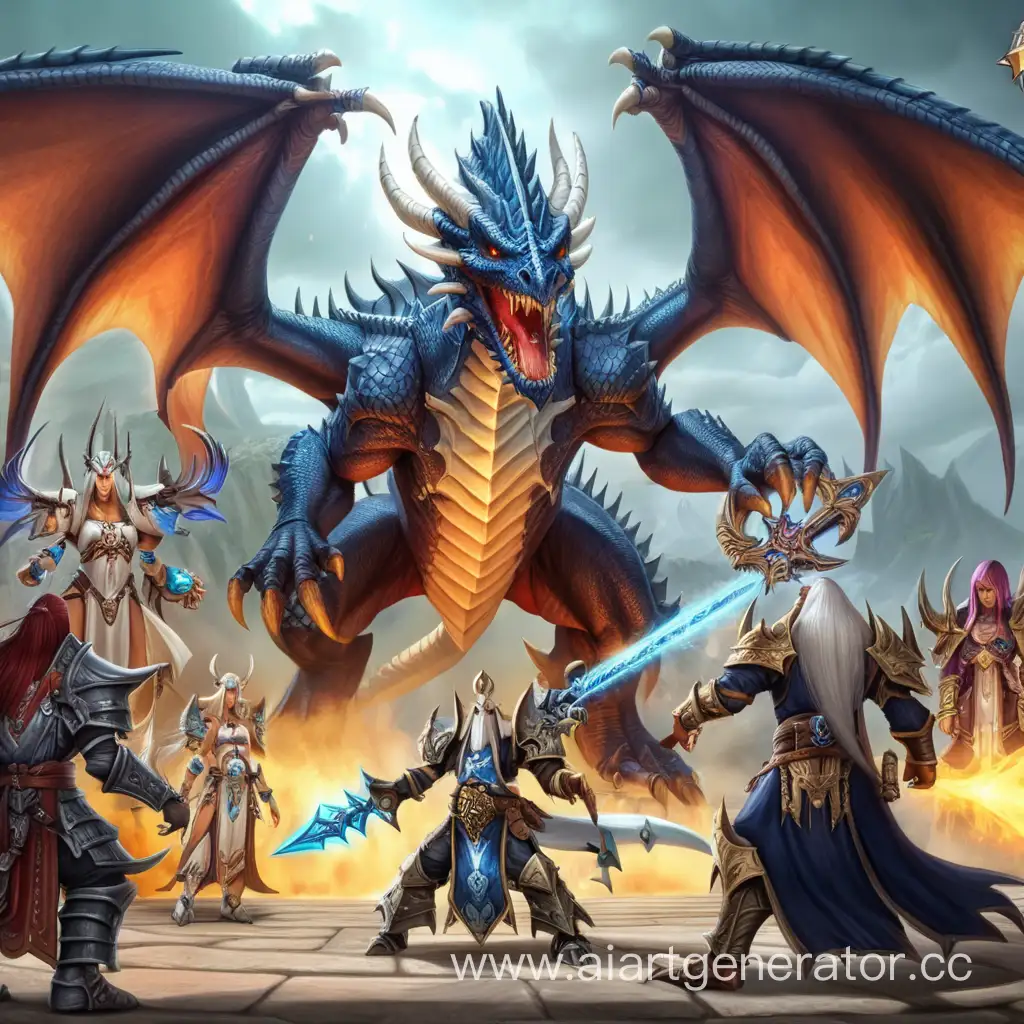 Epic-MMORPG-Battle-Against-Level-99-Bone-Dragon-8-Player-Raid