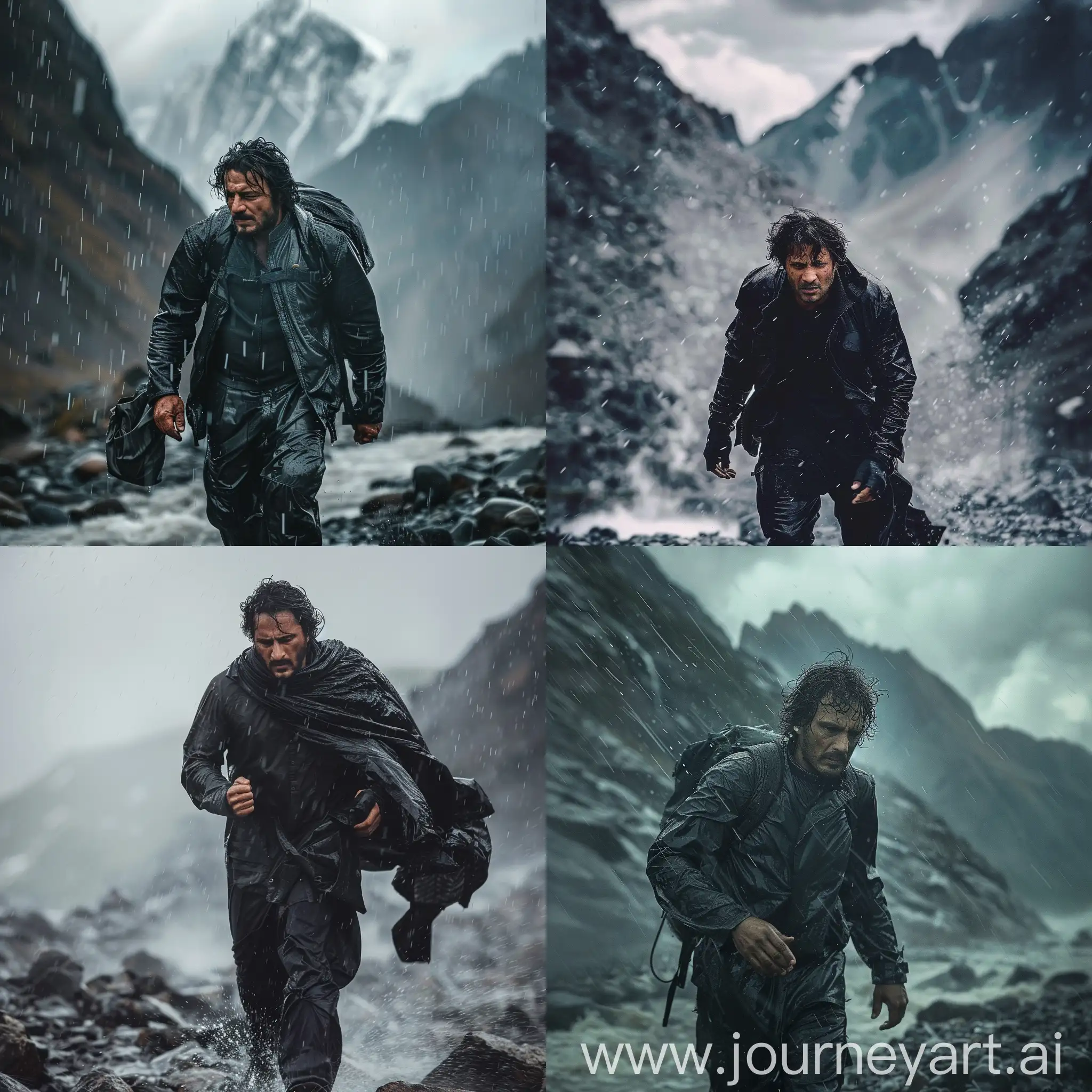 imran kahn battling his way in mountains, storm, rain and winds
