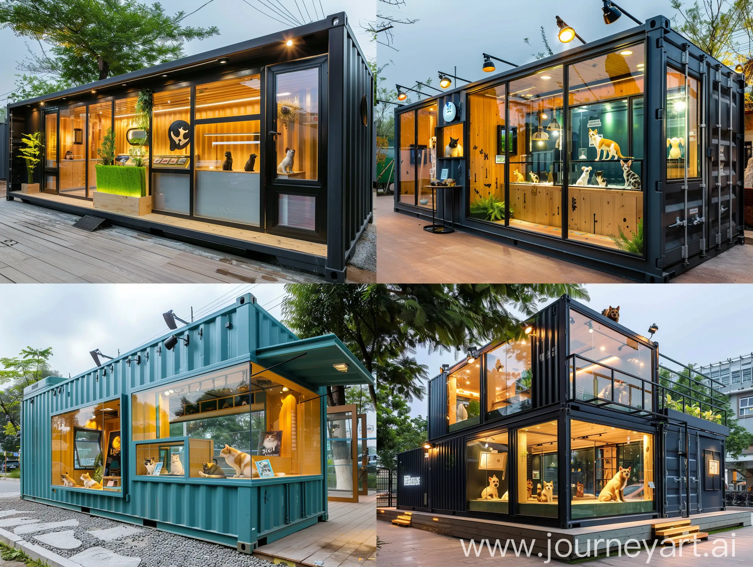 Luxurious-Pet-Store-Container-House-with-Authentic-Exterior-Decoration