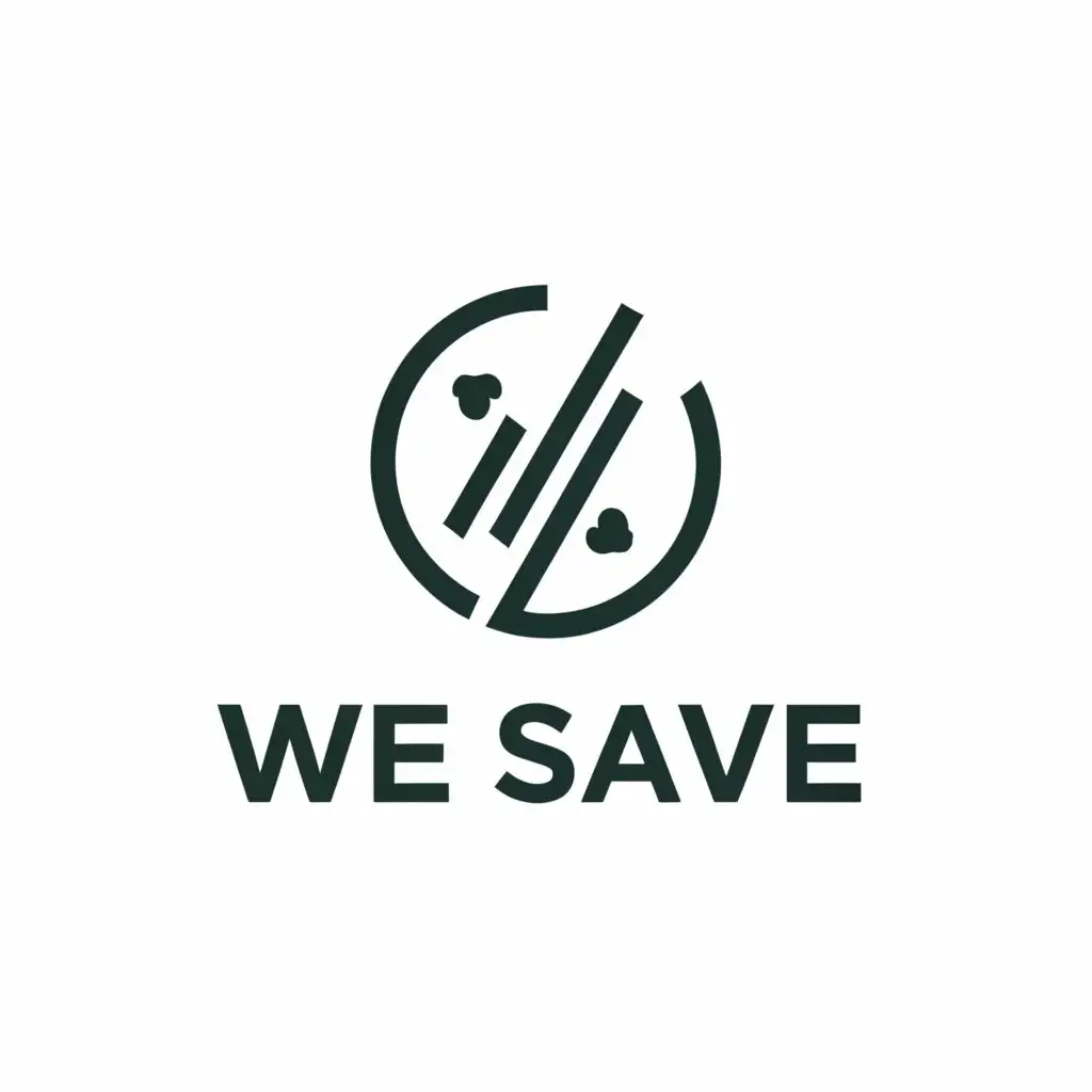 a logo design,with the text "We Save", main symbol:A coin,Minimalistic,be used in Finance industry,clear background