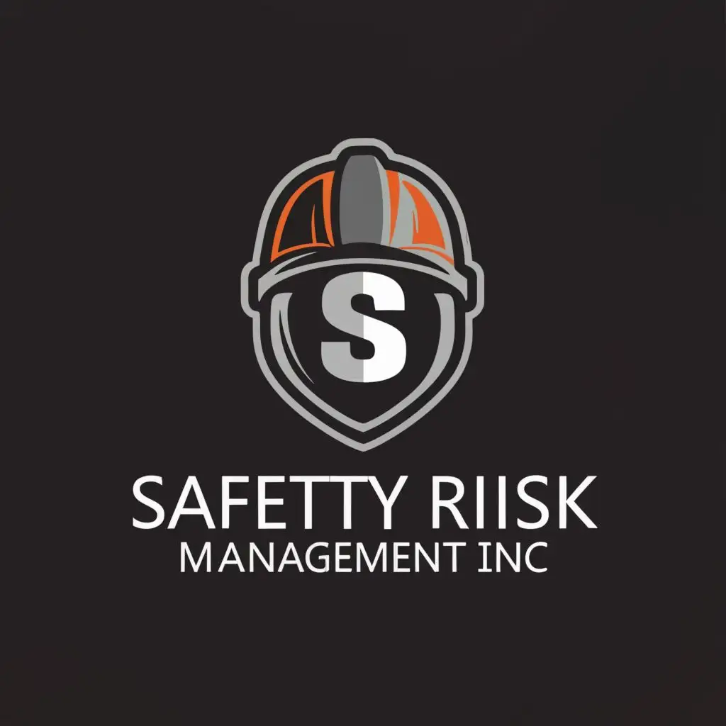 a logo design,with the text "Safety and Risk Management Inc.", main symbol:Rescue helmet, and S
,Moderate,be used in Construction industry,clear background