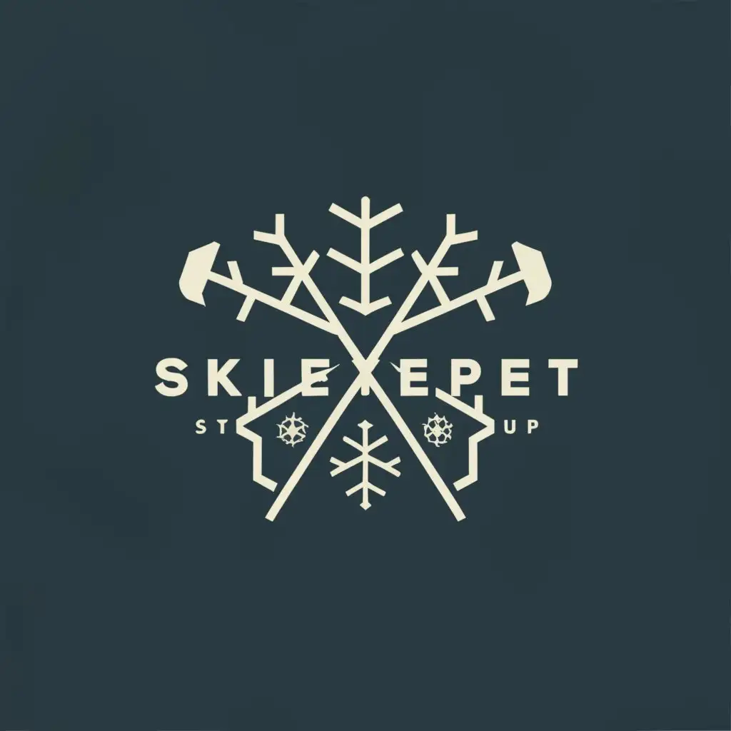 a logo design,with the text "skiexpert", main symbol:minimalist logo, ski shop,Moderate,clear background