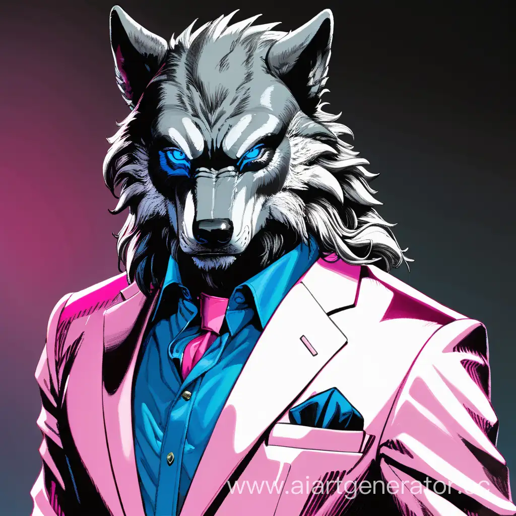 Mysterious-Wolf-Man-in-Elegant-White-Suit-and-Pink-Shirt