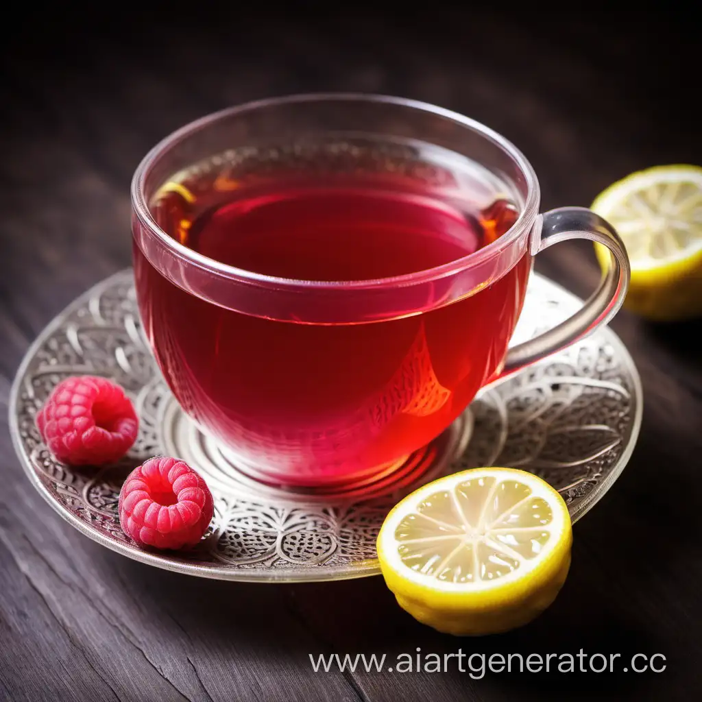 Refreshing-Tea-with-Lemon-and-Raspberry-Delight