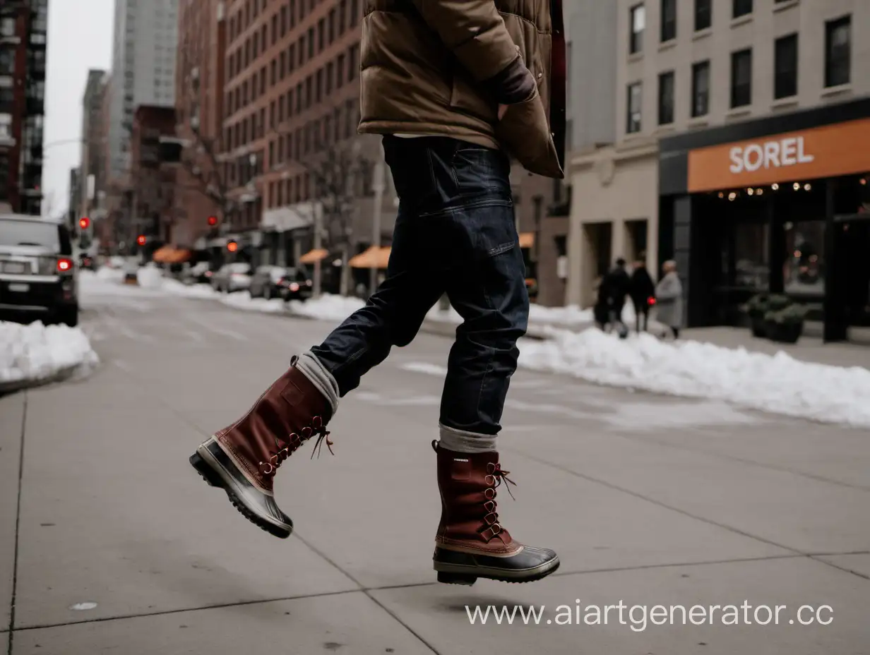 Urban-Stylish-Man-Wearing-Sorel-Boots