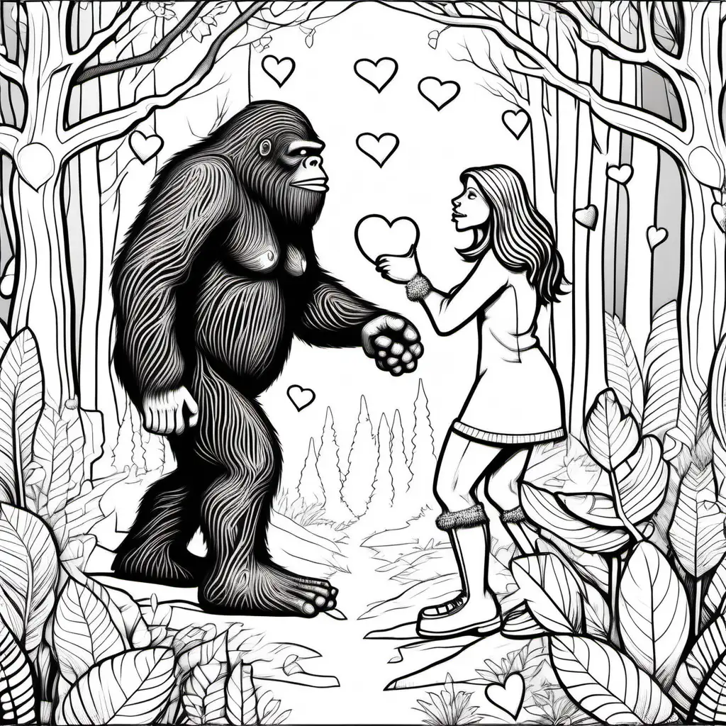 Bigfoots Valentines Day Rendezvous A Heartwarming Forest Encounter
