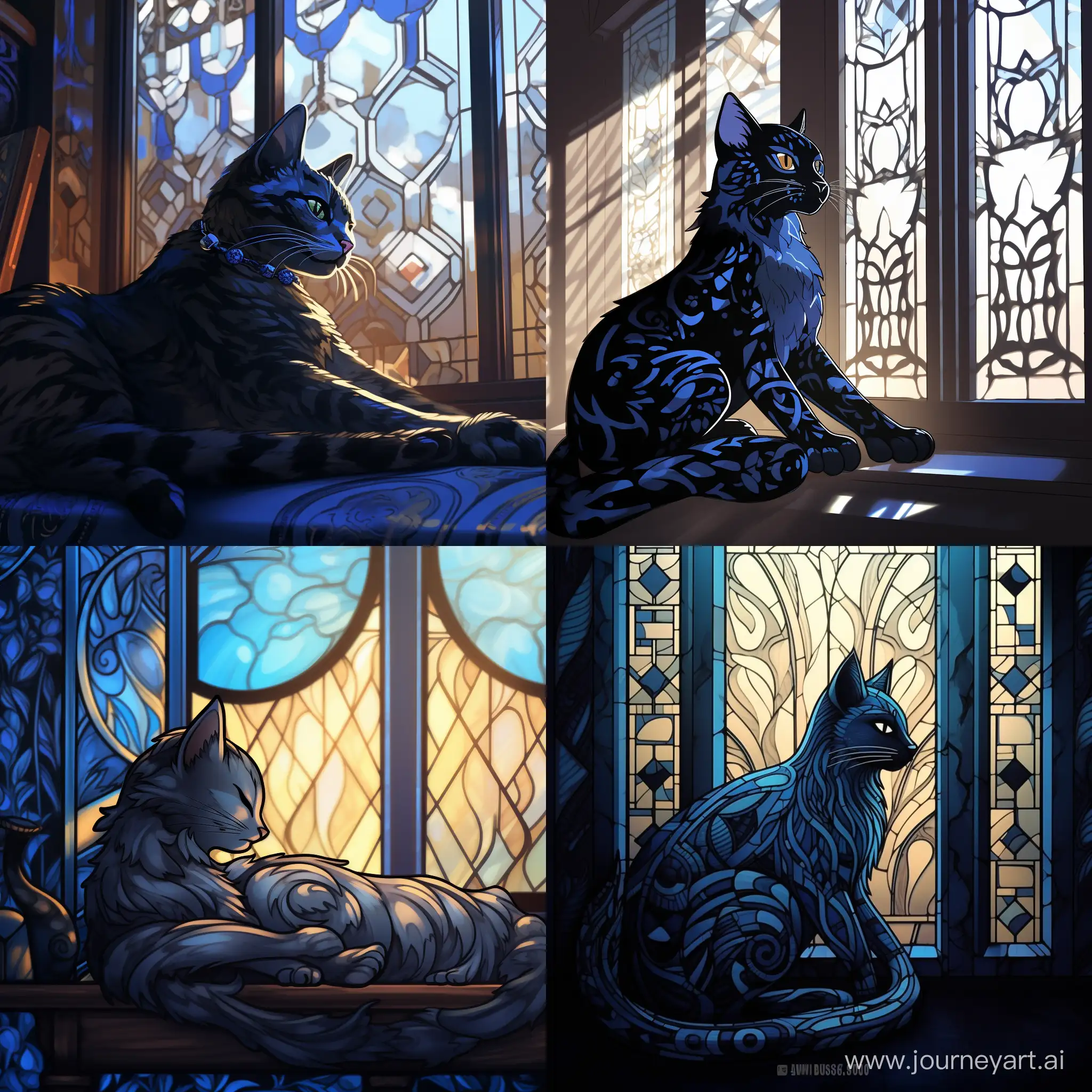 Relaxed-Blue-Cat-Basking-in-Soft-Window-Light