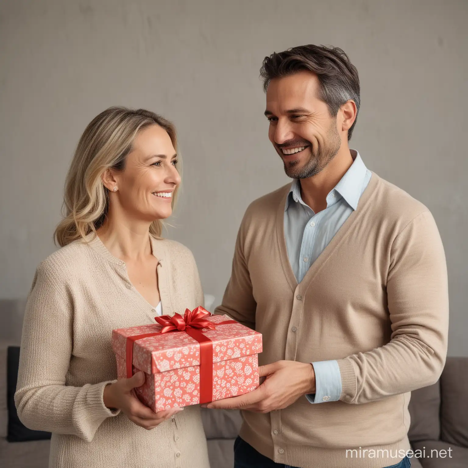 Mature Couples Gift Exchange Disappointment and Elegance