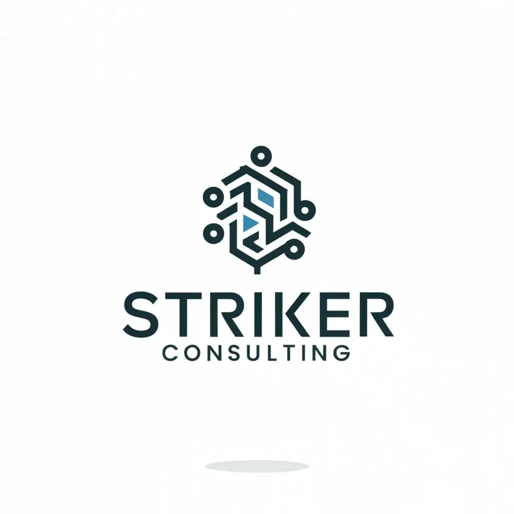 a logo design,with the text "Striker Consulting", main symbol:network automation,Moderate,be used in Technology industry,clear background