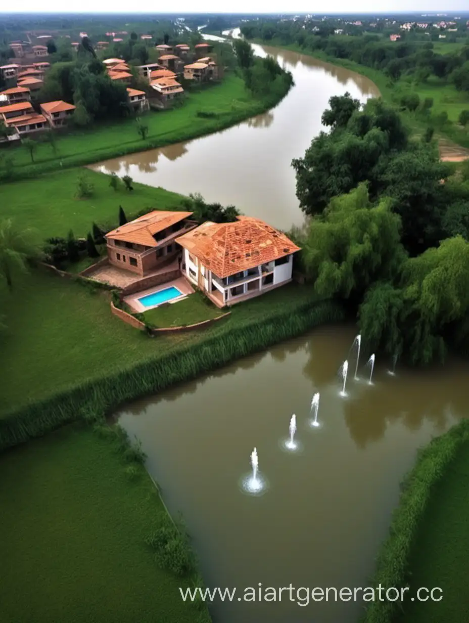 Riverside-Village-Tranquil-House-with-Flowing-Fountains