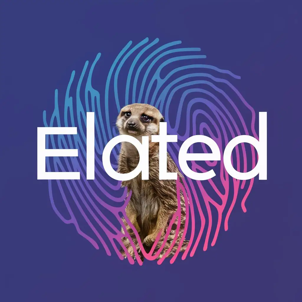 LOGO-Design-For-Meerkat-The-Text-Elated-with-Abstract-Blue-and-Pink-Designs