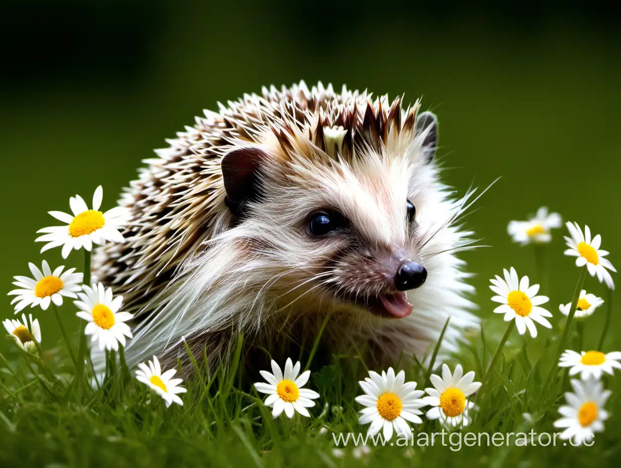 Hedgehog-Delight-Amidst-Chamomile-Fields