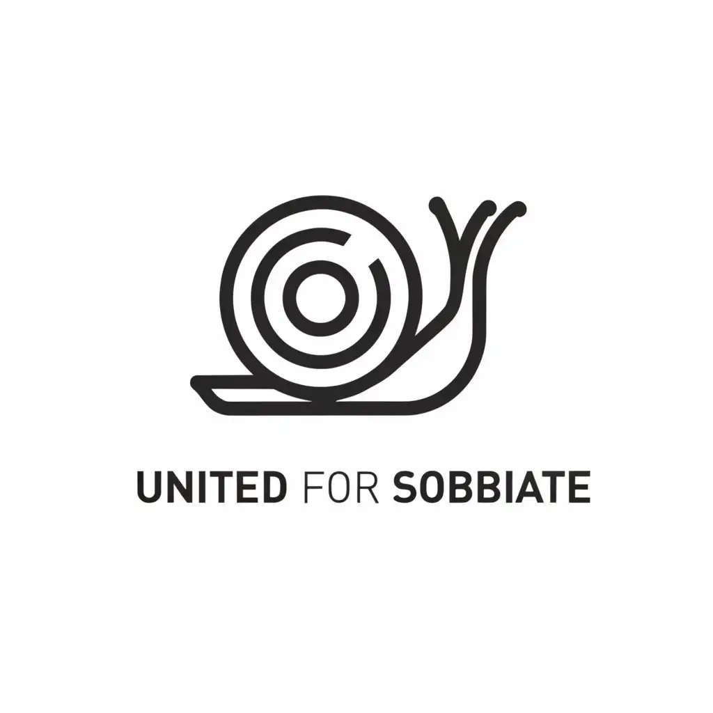a logo design,with the text "united for Solbiate", main symbol:snail,Minimalistic,clear background
