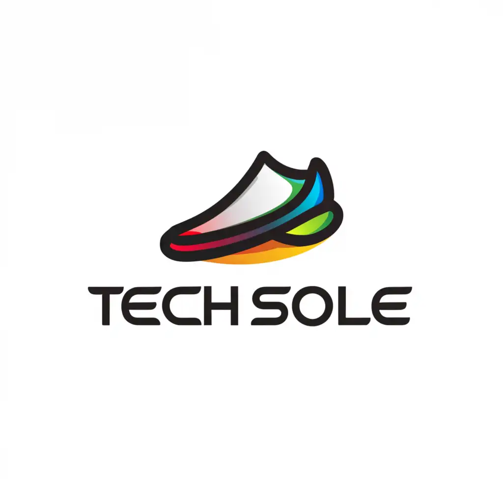 a logo design,with the text "Tech Sole", main symbol:Sports shoe, sneaker,Moderate,be used in Sports Fitness industry,clear background