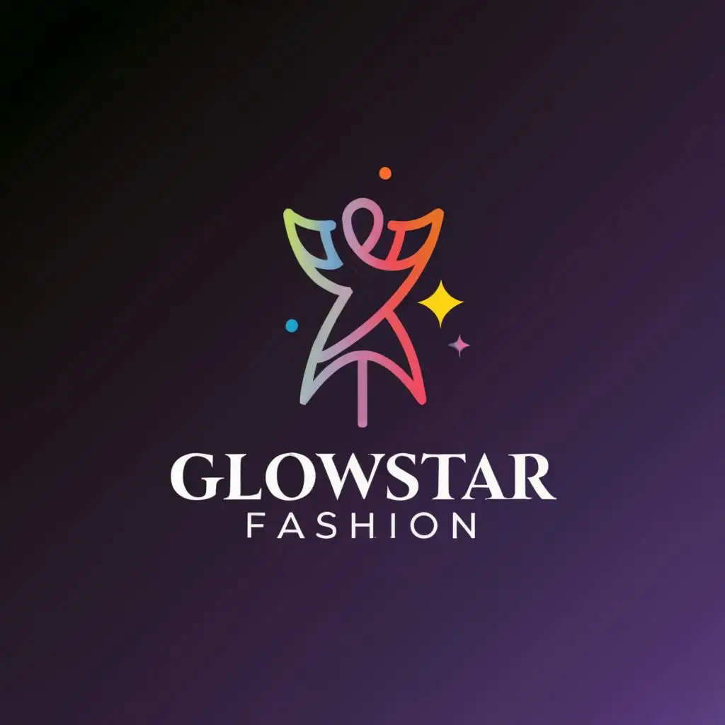 a logo design,with the text "Glowstar Fashion", main symbol:Dress,Moderate,clear background