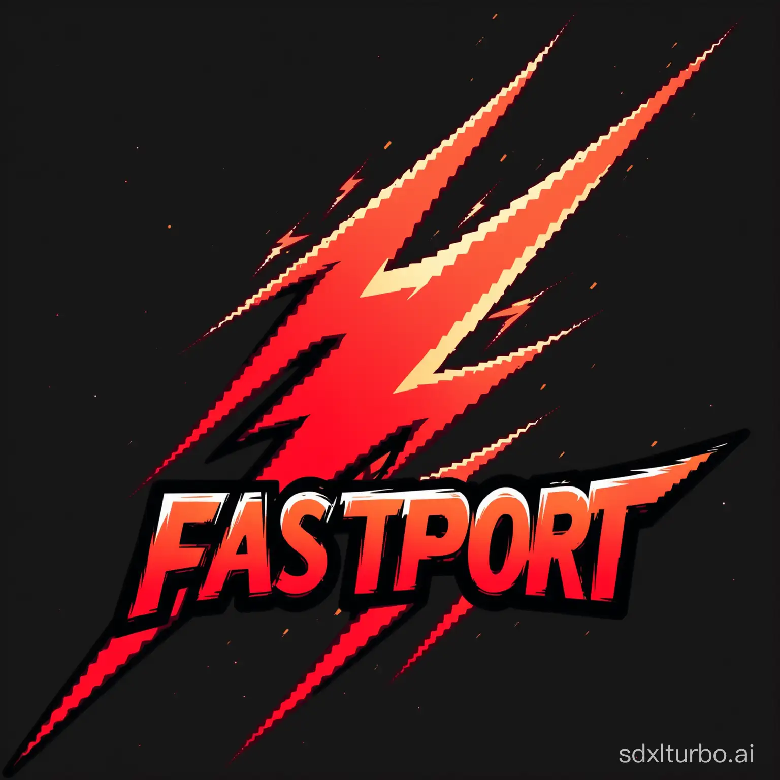 logo of a red lightning bolt and black background
 called fastport