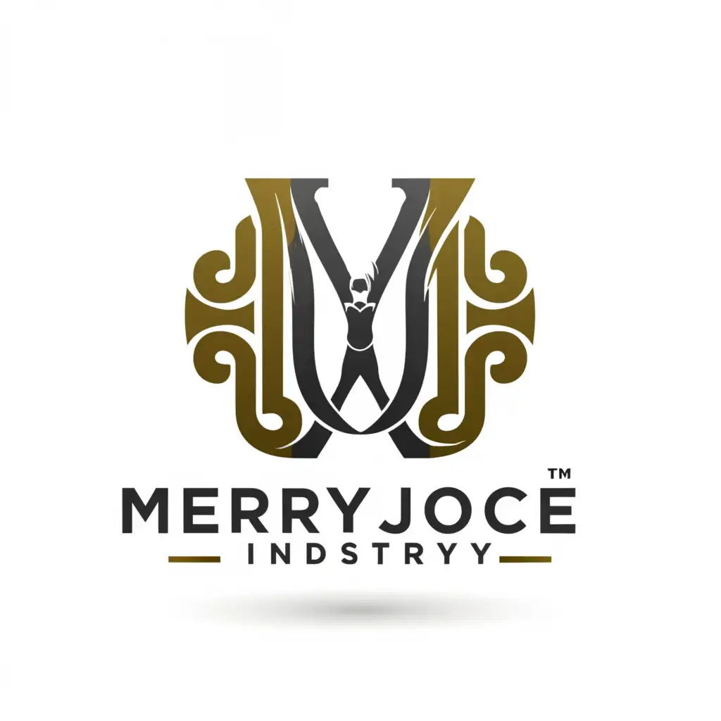 a logo design,with the text "merryjoiceindustry", main symbol:MJ,complex,be used in Sports Fitness industry,clear background