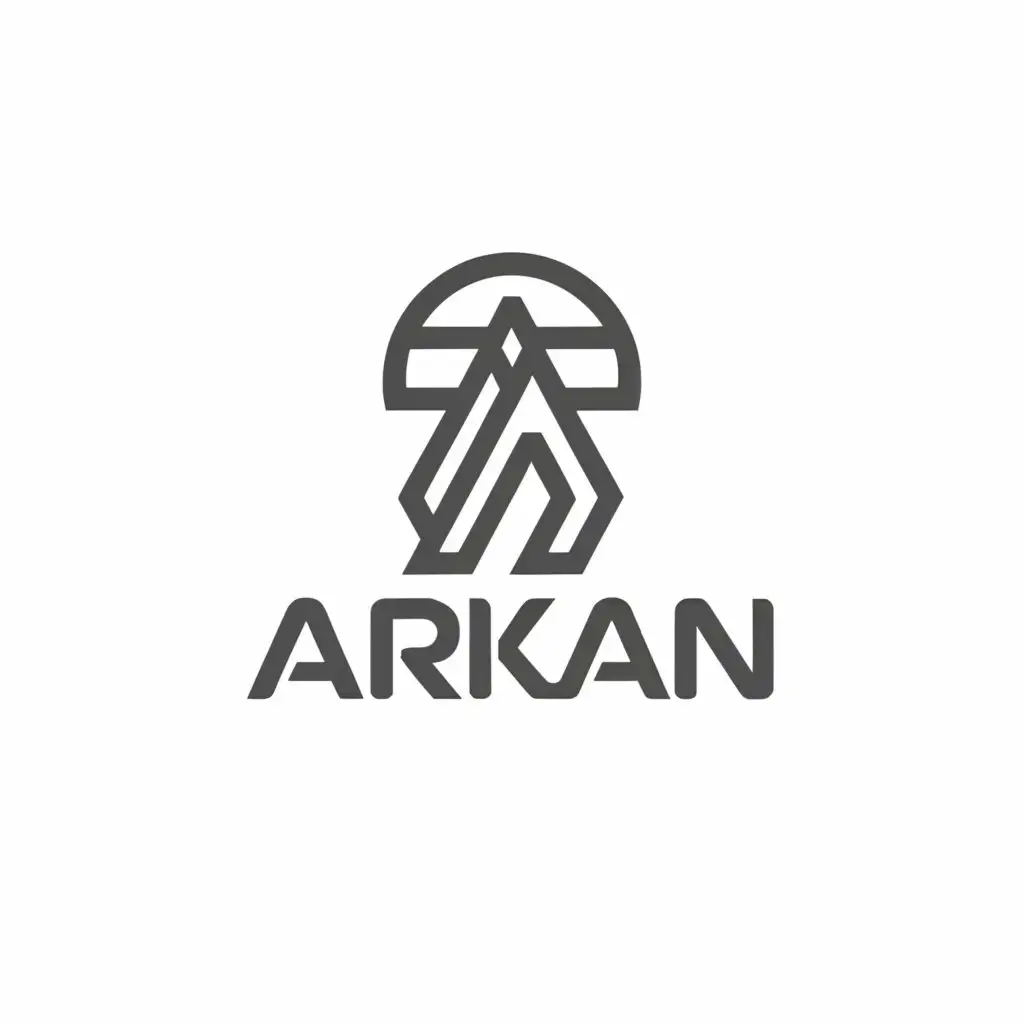 a logo design,with the text "ARKAN", main symbol:3D printed keychains,complex,clear background