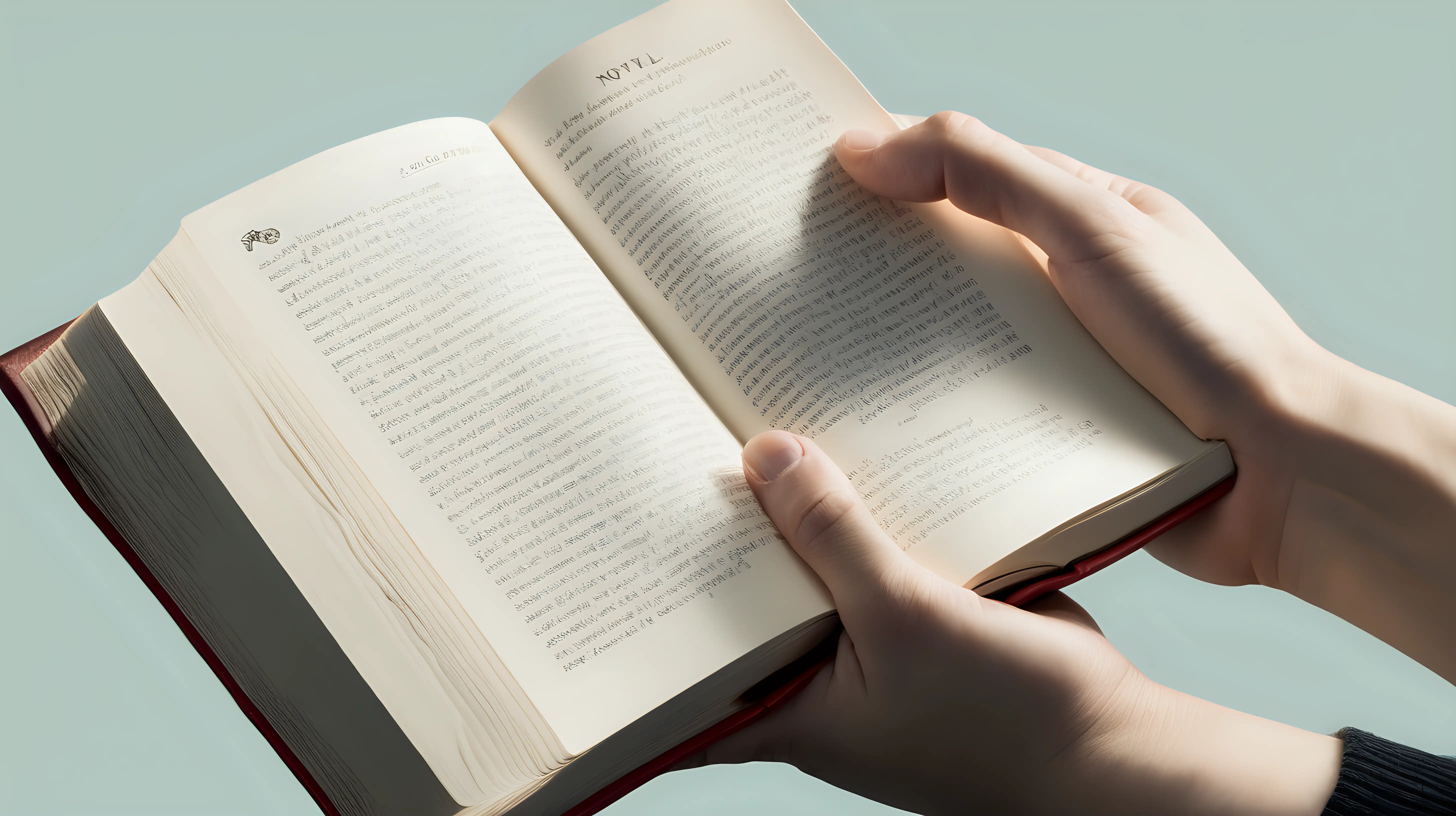 Readers Hands Holding Thick Novel Book Weight and Volume Displayed