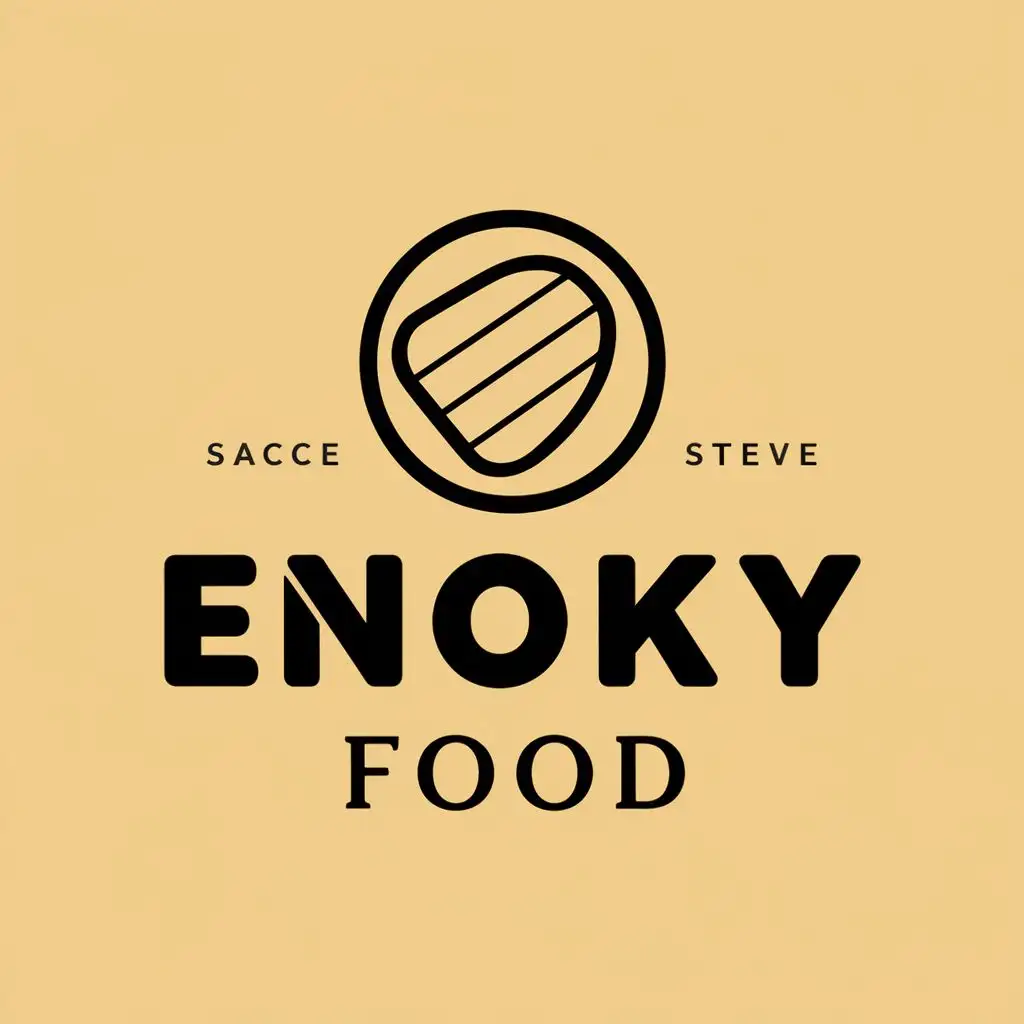 logo, symbol potato chip, with the text "ENOKY FOOD", typography, be used in Restaurant industry