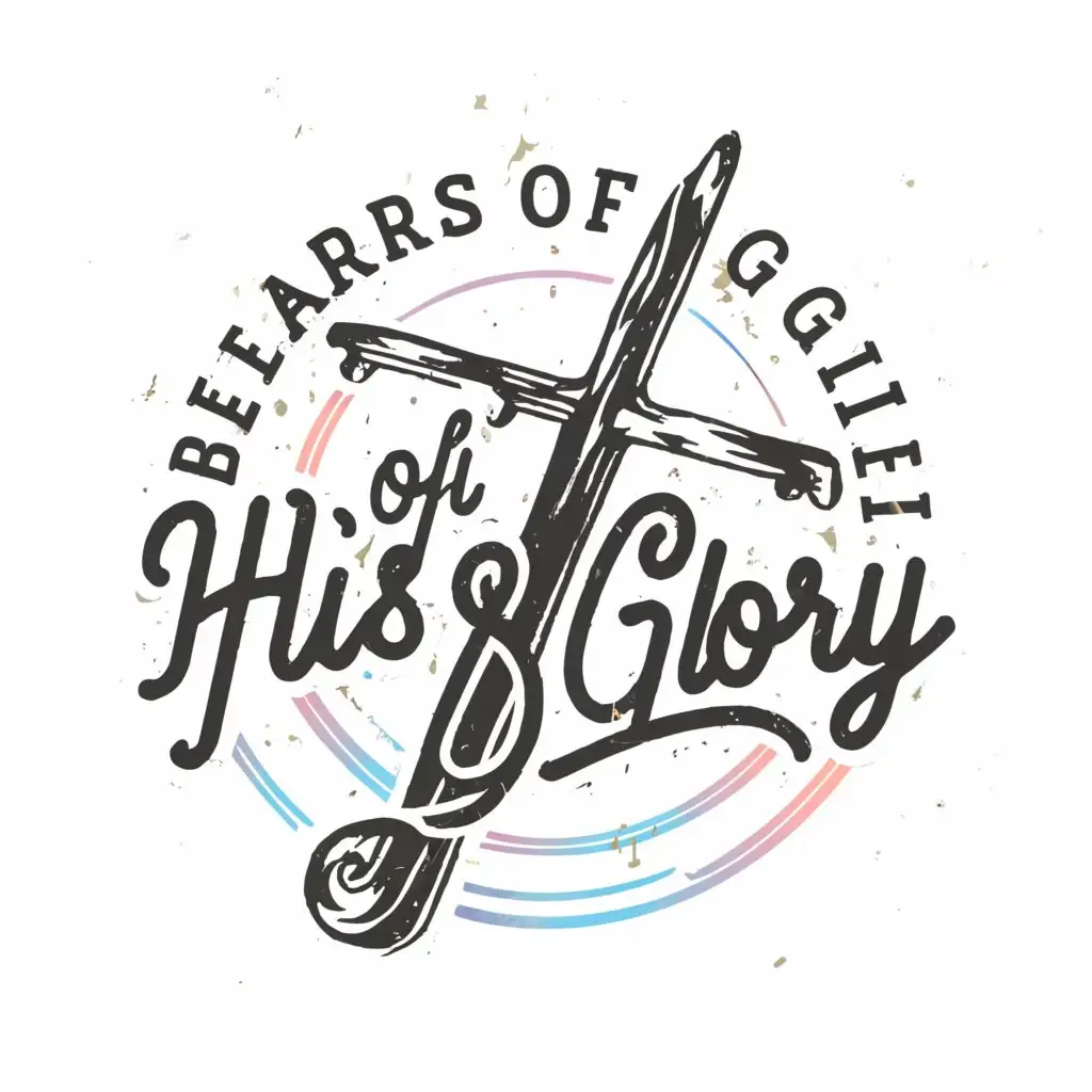 a logo design,with the text "BEARERS OF HIS GLORY", main symbol:MUSICIAN,Moderate,be used in Religious industry,clear background
