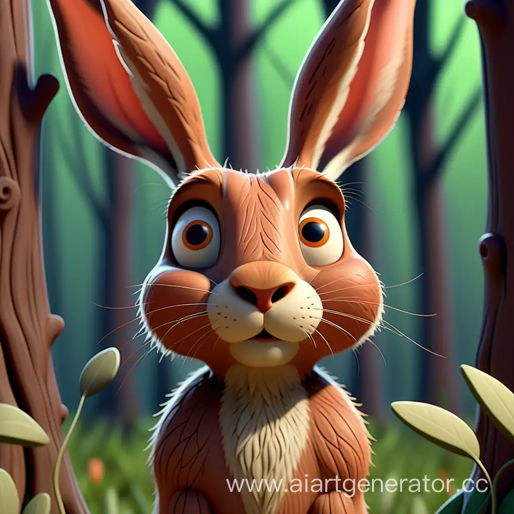 Closeup-of-a-Hare-Examining-Forest-Foliage-Pixar-Animation-Style