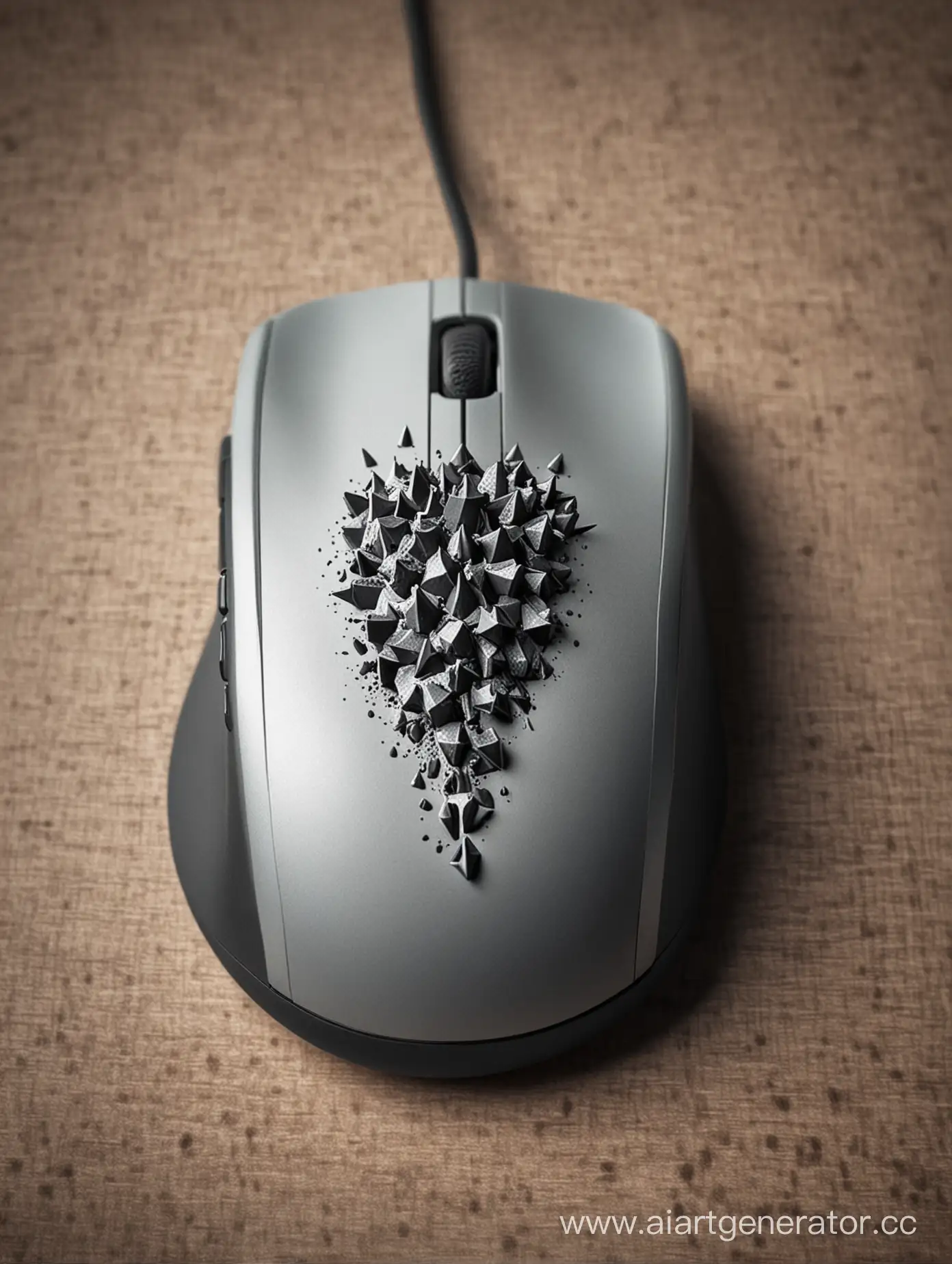 Spiked-Computer-Mouse-on-Abstract-Background