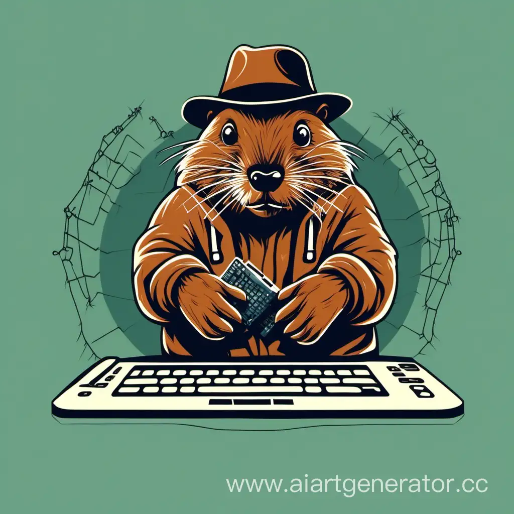 Clever-Beaver-Engaged-in-Digital-Mischief