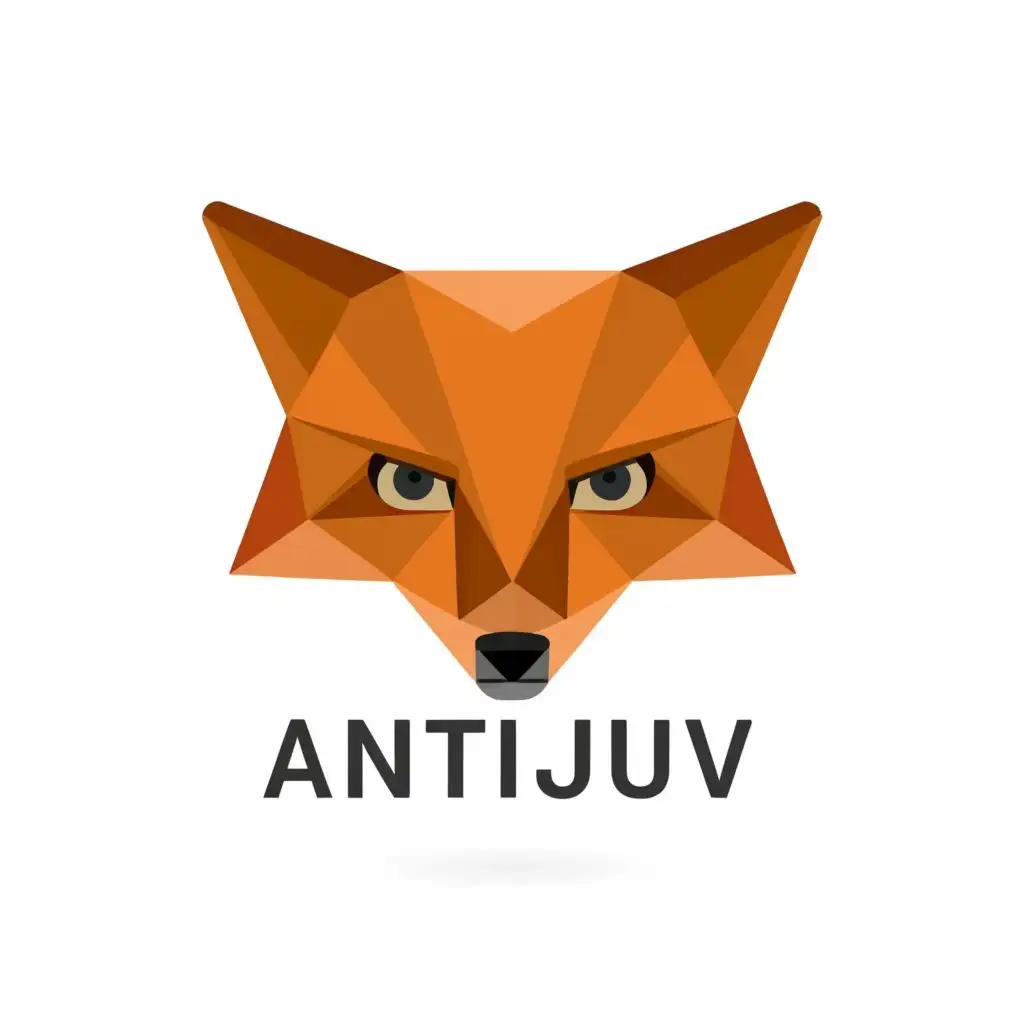 logo, A simple fox face, with the text "ANTIUV", typography, be used in Internet industry