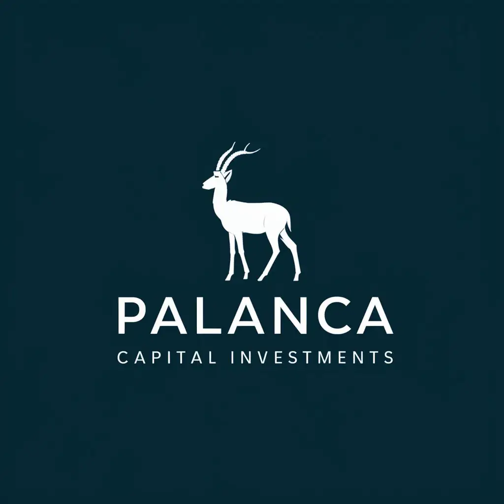 logo, Antelope, with the text "Palanca Capital Investments", typography, be used in Finance industry