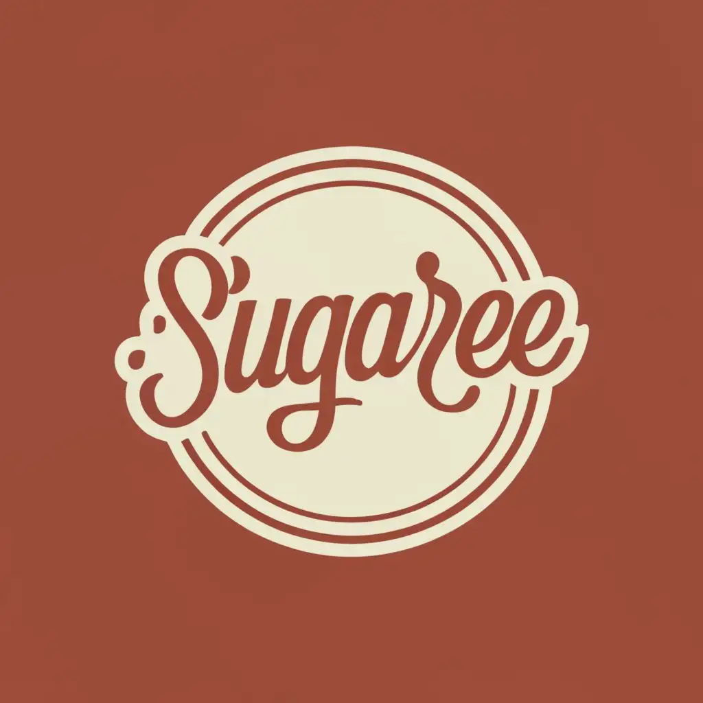 logo, hippie, with the text "Sugaree", typography