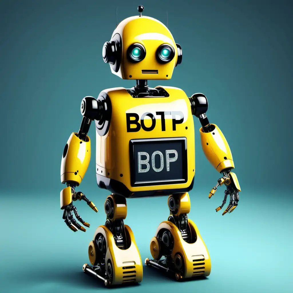 BOTP Yellow Black Robot with Screen